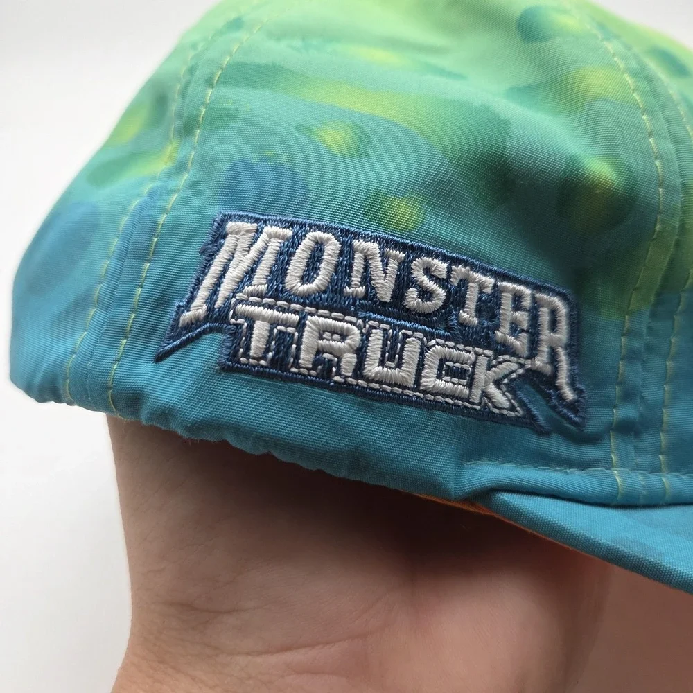 T-Rex Monster Truck Hat Cap Snap Back Youth Green Dino Spikes Adjustable Kids
